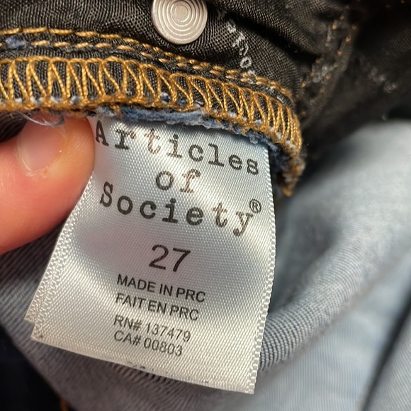 Articles of Society Low Rise Dark Wash Skinny Jeans - Picture 7 of 7